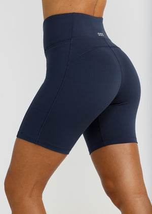 Lorna Jane Amy Phone Pocket Tech Bike Shorts - Platinum Navy
