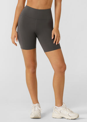 Lorna Jane Amy Phone Pocket Tech Bike Shorts - Titanium