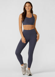 Lorna Jane Amy Phone Pocket Tech Ankle Biter Leggings - Ash Blue