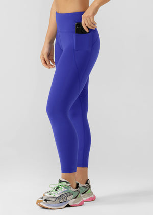 Lorna Jane Amy Phone Pocket Tech Ankle Biter Leggings - Magnetic Blue