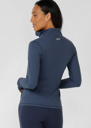 Lorna Jane Amy Thermal Active Zip Through Jacket - Ash Blue