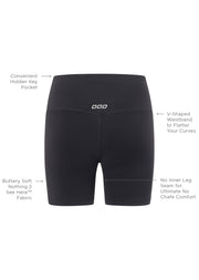 Lorna Jane Lotus No Chafe 16cm Bike Shorts - Black