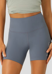 Lorna Jane Lotus No Chafe 16cm Bike Shorts - Powder Grey