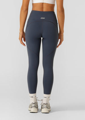 Lorna Jane Amy Thermal Phone Pocket Ankle Biter Leggings - Ash Blue