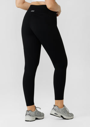 Lorna Jane Amy Thermal Phone Pocket Ankle Biter Leggings - Black
