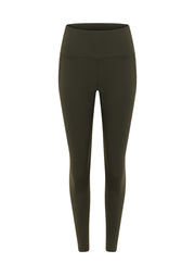 Lorna Jane Amy Thermal Phone Pocket Ankle Biter Leggings - Dark Luxury Green
