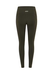 Lorna Jane Amy Thermal Phone Pocket Ankle Biter Leggings - Dark Luxury Green