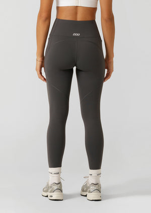 Lorna Jane Amy Thermal Phone Pocket Full Length Leggings - Titanium