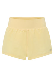 Lorna Jane Amy Stretch & Stride Pocket Run Shorts - Lemon Cream