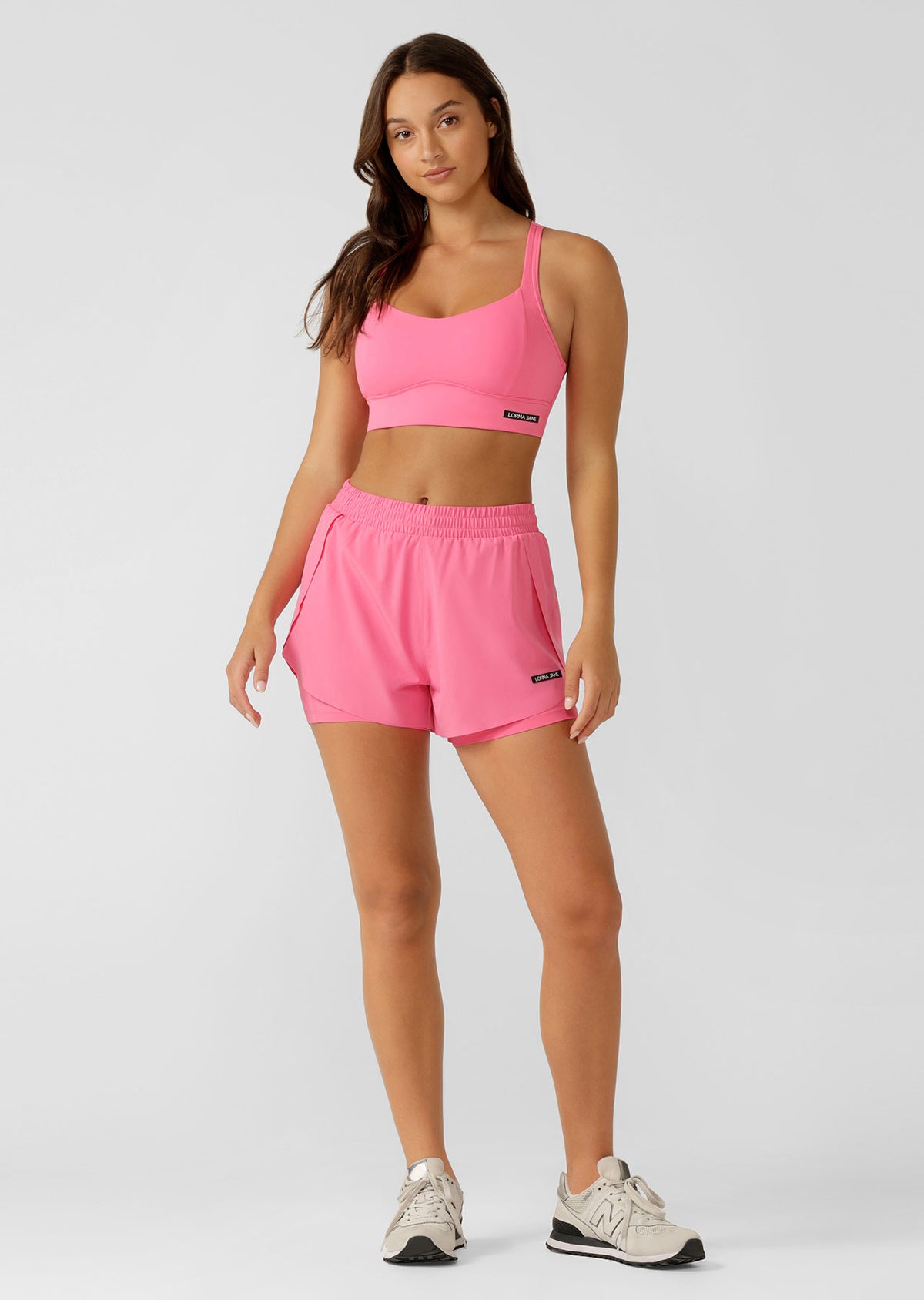Lorna Jane Lightspeed Phone Pocket Run Shorts - Cameo Pink