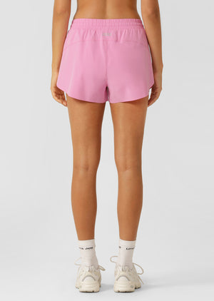 Lorna Jane Lightspeed Phone Pocket Run Shorts - Pink Mauve