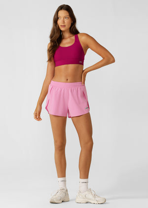 Lorna Jane Lightspeed Phone Pocket Run Shorts - Pink Mauve