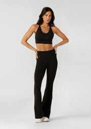 Lorna Jane Lotus Flared Leggings Tall - Recycled Black