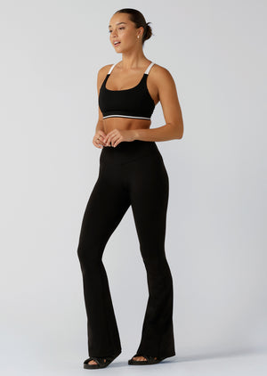 Lorna Jane Lotus Flared Leggings Tall - Black