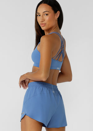 Lorna Jane Lotus Cropped Sports Bra - Cosmic Dust