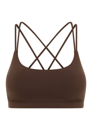 Lorna Jane Lotus Cropped Sports Bra - Espresso