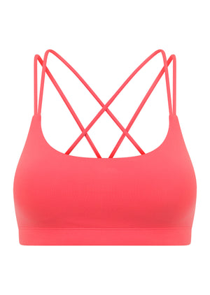 Lorna Jane Lotus Cropped Sports Bra - Guava Glow