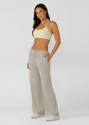 Lorna Jane Lotus Cropped Sports Bra - Lemon Cream