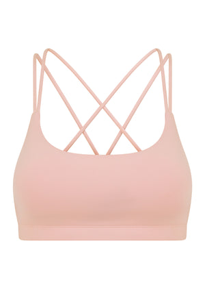 Lorna Jane Lotus Cropped Sports Bra - Pale Peony