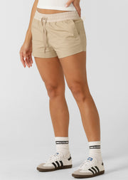 Lorna Jane Flashdance Cheeky Shorts - Oxford Tan