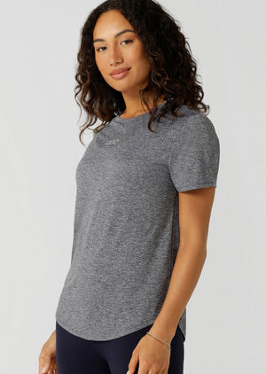 Lorna Jane Amy Dynamic Active T-Shirt - French Navy Marl