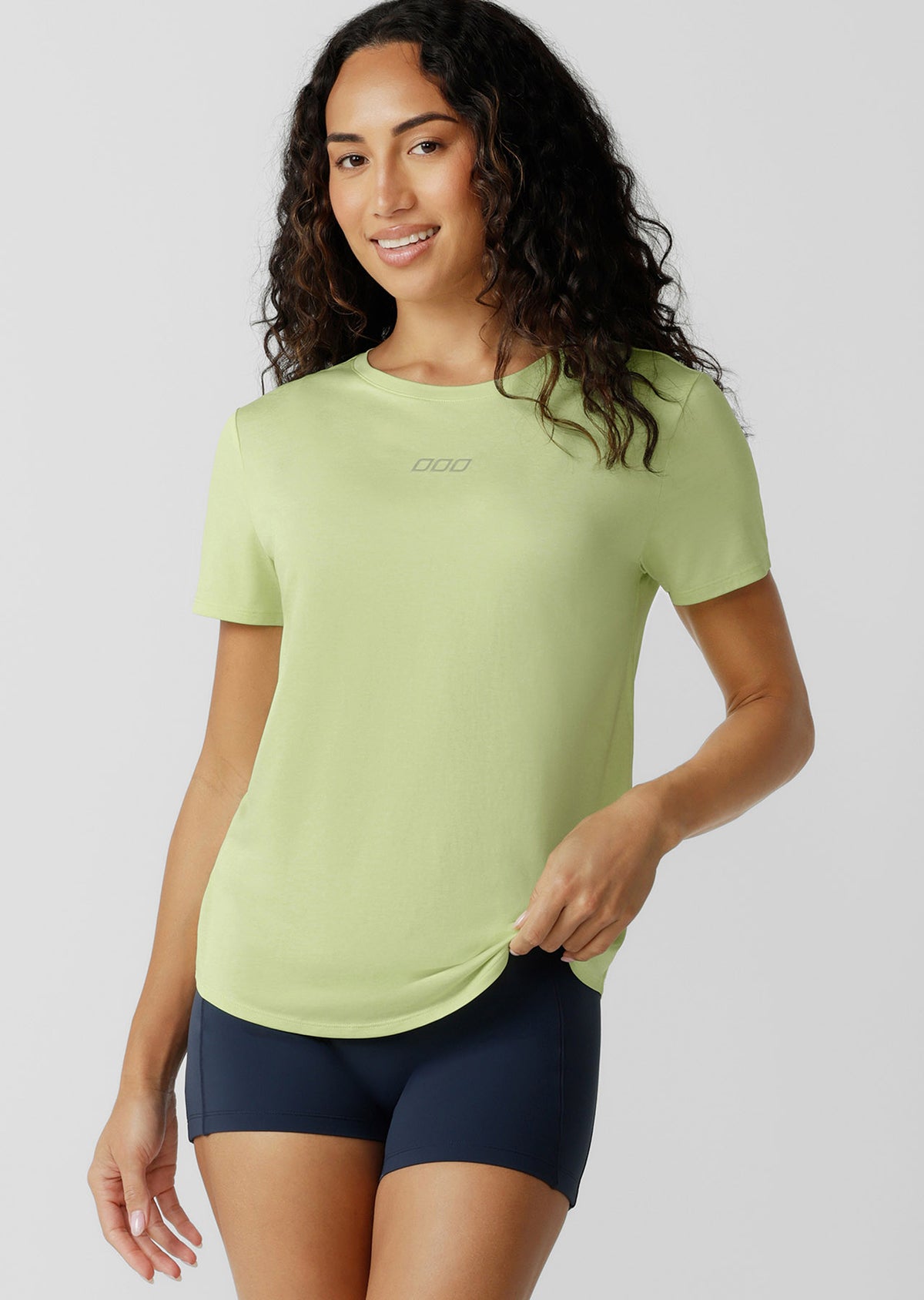 Lorna Jane Amy Dynamic Active T-Shirt - Lime Cordial Marl