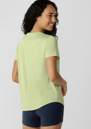 Lorna Jane Amy Dynamic Active T-Shirt - Lime Cordial Marl