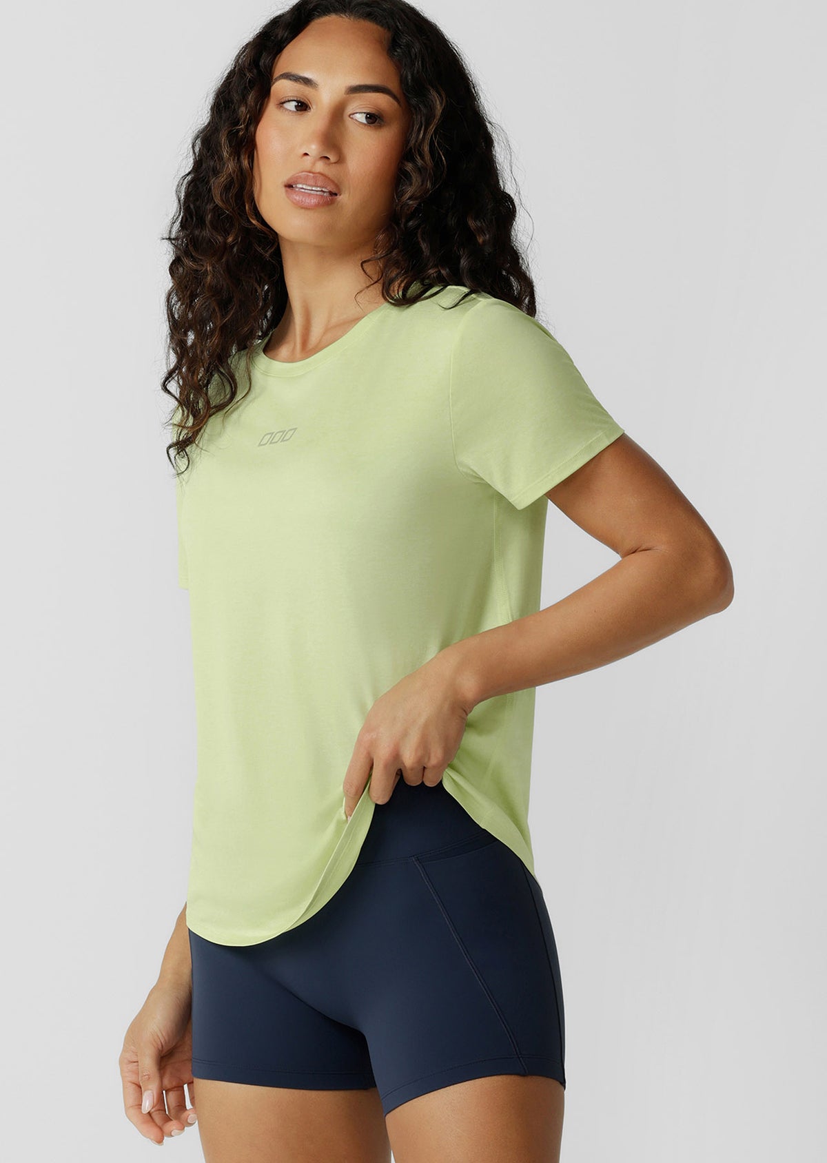 Lorna Jane Amy Dynamic Active T-Shirt - Lime Cordial Marl