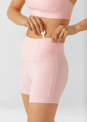 Lorna Jane Lotus No Chafe 12cm Bike Shorts - Cotton Candy
