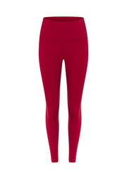 Lorna Jane Lotus No Chafe Phone Pocket Ankle Biter Leggings - Dark Red