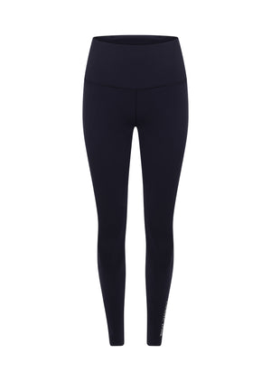 Lorna Jane Lotus No Chafe Phone Pocket Ankle Biter Leggings - Midnight Blue