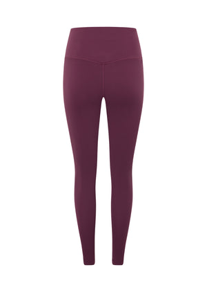 Lorna Jane Lotus No Chafe Phone Pocket Ankle Biter Leggings - Mulberry