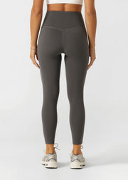 Lorna Jane Lotus No Chafe Phone Pocket Ankle Biter Leggings - Titanium
