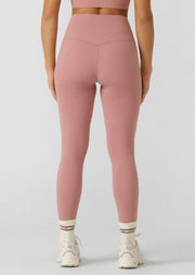 Lorna Jane Lotus No Chafe Phone Pocket Ankle Biter Leggings - Wild Rose