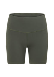 Lorna Jane Lotus No Chafe Phone Pocket 16cm Bike Shorts - Agave Green