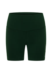 Lorna Jane Lotus No Chafe Phone Pocket 16cm Bike Shorts - Dark Green