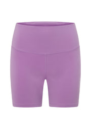 Lorna Jane Lotus No Chafe Phone Pocket 16cm Bike Shorts - Paisley Purple