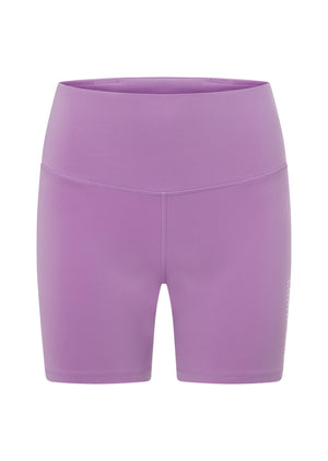 Lorna Jane Lotus No Chafe Phone Pocket 16cm Bike Shorts - Paisley Purple