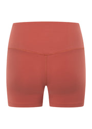 Lorna Jane Lotus No Chafe Phone Pocket 12cm Bike Shorts - Earth