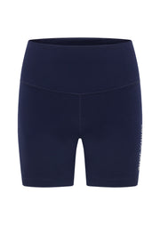 Lorna Jane Lotus No Chafe Phone Pocket 12cm Bike Shorts - French Navy