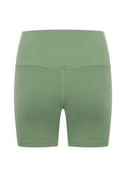 Lorna Jane Lotus No Chafe Phone Pocket 12cm Bike Shorts - Green Goodness