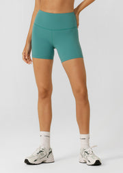 Lorna Jane Lotus No Chafe Phone Pocket 12cm Bike Shorts - Jewel
