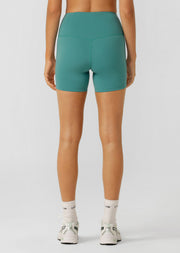 Lorna Jane Lotus No Chafe Phone Pocket 12cm Bike Shorts - Jewel