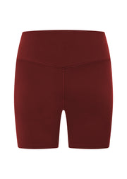 Lorna Jane Lotus No Chafe Phone Pocket 12cm Bike Shorts - Merlot
