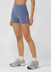Lorna Jane Lotus No Chafe Phone Pocket 12cm Bike Shorts - Misty Blue