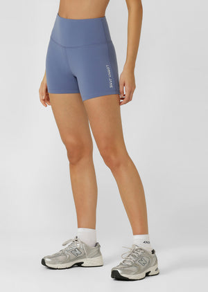 Lorna Jane Lotus No Chafe Phone Pocket 12cm Bike Shorts - Misty Blue
