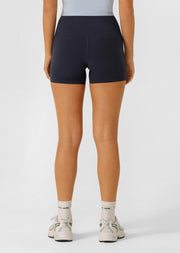 Lorna Jane Lotus No Chafe Phone Pocket 12cm Bike Shorts - Platinum Navy