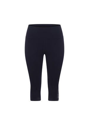 Lorna Jane Lotus No Chafe Phone Pocket 3/4 Leggings - Midnight Blue