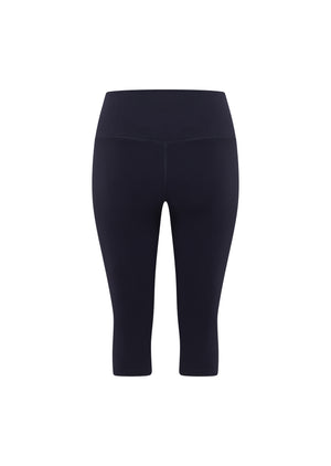 Lorna Jane Lotus No Chafe Phone Pocket 3/4 Leggings - Midnight Blue