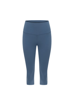 Lorna Jane Lotus No Chafe Phone Pocket 3/4 Leggings - Moonlight Blue
